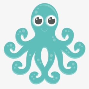 Sea Creatures Clipart Png - Cute Octopus Clipart