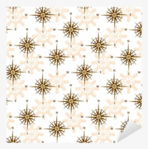 Vector Illustration Of The Seamless Compass Rose Isolated - Motif