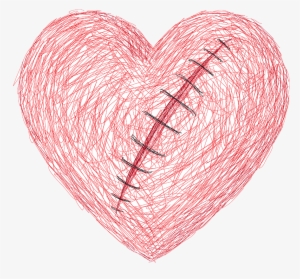 We Heal In Present Time - Heart Stiched Png