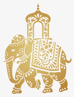 Decorative Indian Elephant Transparent Clip Art Image