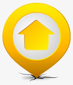 Location Map Pin Home Yellow - Map