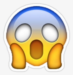 Surprised Emoji Shocked/scared Emoji Sticker - Gasping Emoji