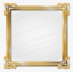 Golden Ornament Picture Frame Border Glass Effect, - Казахские Орнаменты Рамка Png