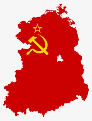 Ussr-east Germany - Flag Map Of Ussr