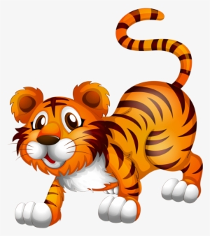 Elephant Clipart Tiger - Con Hổ Hoạt Hình
