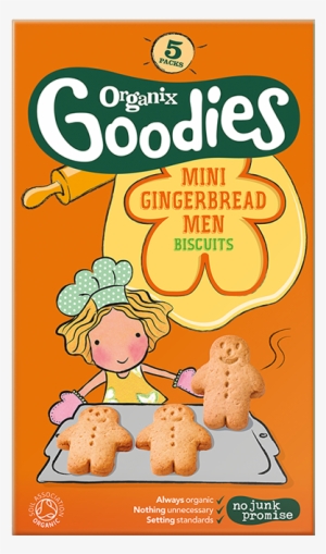 Mini Gingerbread Men Biscuits - Organix Goodies Gingerbread Men Biscuits
