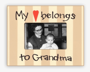 My Heart Belongs To Grandma Ribbit-ribbit - My Baptism Rose Picture Frame