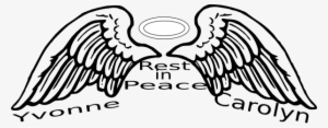 Rip Grandmas Clip Art At Clker - Angel Wings Svg Free