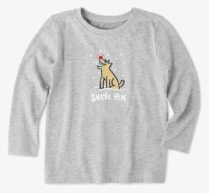 Toddlers Shine On Rocket Long Sleeve Crusher Tee - Toddler Long Sleeve Tee