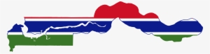 Flag-map Of The Gambia - Gambia Flag Map