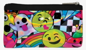 Picture Of Emoji Party Holographic Pencil Case - Coin Purse