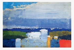 De Staël Noon Landscape Canvas Wall Art , 36" L X 24" - Nicolas De Stael Famous Paintings