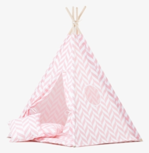 Pink Herringbone Teepee Set - Kinder Tipi Zelt
