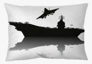 Aircraft Carrier And Flying Aircraft Detailed Silhouettes - Aircraft Carrier Silhouette 3d