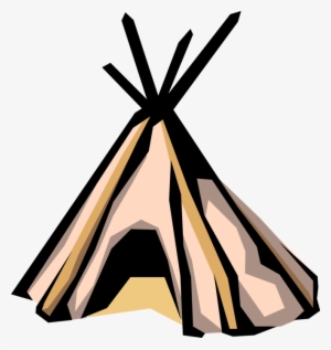 Vector Illustration Of North American Indigenous Indian - Tipi