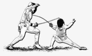 Fitness - Fencing Cartoon