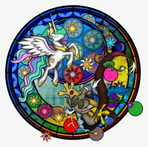 Akili-amethyst, Discord, Dive To The Heart, Kingdom - My Little Pony Stained Glass Discord
