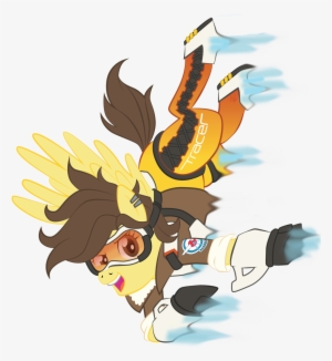 Violetfeatheroficial, Crossover, Overwatch, Ponified, - Tracer Transparent