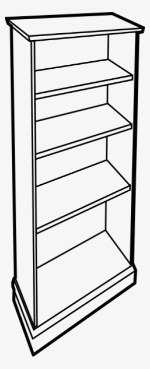 Bookcase Clipart Black And White - Bookshelf Black And White
