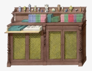 Poster Bookcase Vintage Antique Old History Book Write - Vintage Bookcase Cartoon