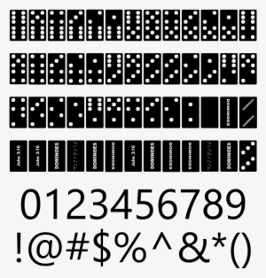 Dingbats Dominoes Example - Font
