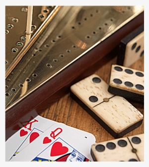 Old Bone And Ebony Dominoes - Bone