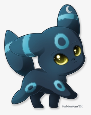 Blue Rings, Not Yellow, And Yellow Eyes Instead Of - Umbreon Shiny Kawaii