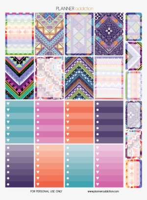 Materials Needed - - Aztec Planner Stickers Free Printable