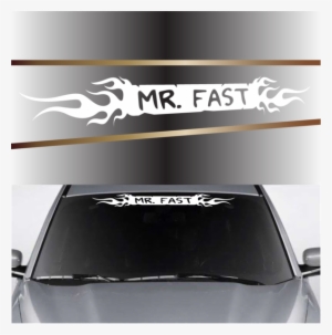 Fast Flames Customized Windshield Decal - Daddys Girl Car Sticker