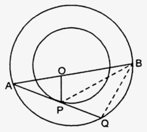 Ab Is A Diameter Of The Bigger Circle And Ap Is A Tangent - Circle