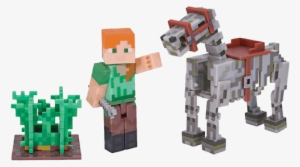 Minecraft Alex With Skeleton Horse