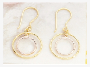 Jaisalmer Concentric Circle Earrings Silver/gold - Earrings