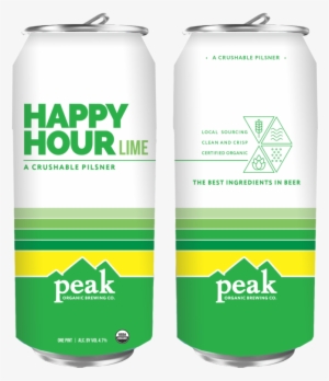 Happyhour Lime 16oz Can Mockup - Peak Organic Happy Hour Lime