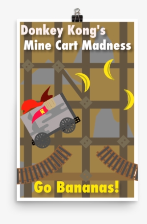 Donkey Kong's Mine Cart Madness Ride Poster - Donkey Kong