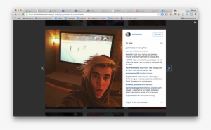 Justin Bieber Selfie Long Hair