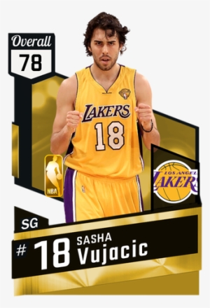 Sasha Vujacic Gold Card - Jaylen Brown Overall 2k18