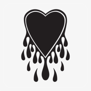 Bleeding Heart Decal - Melting Heart Dripping Sticker