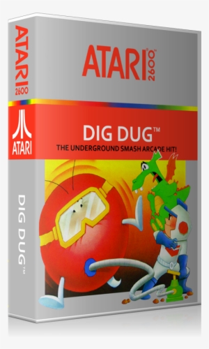 Dig Dug Atari 2600 Game Cover To Fit A Ugc Style Replacement