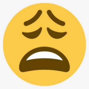 Tired Sleepy Upset Unhappy Ugh Emoji Emoticon Face - Weary Emoji