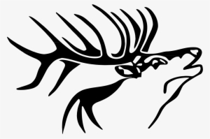 Clip Royalty Free Download Pencil And In Color - Elk Head Silhouette