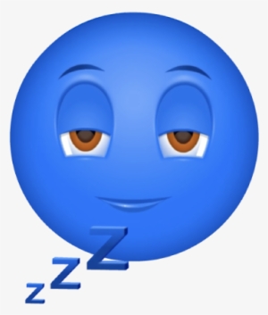 Tired, Can't Stay Awake - Tired Blue Emoji