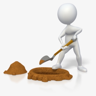 Chapter Idol Portfolio Person Digging - 3d Stick Figure Dog