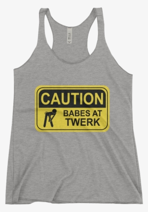 Babes At Twerk 01 Mockup Front Grey Triblend