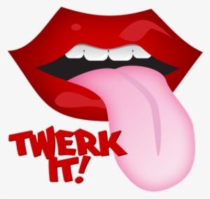 Twerk It Tongue - Tongue Out Rectangle Sticker
