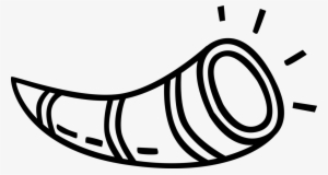 Graphic Stock Ancient Ram S Horn Vector Image Illustration - Black And White Shofar Clipart