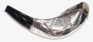 Silver-plated Ram's Horn Shofar - Silver