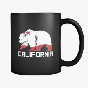 California Flag Mug - Run On Caffeine And Cuss Words