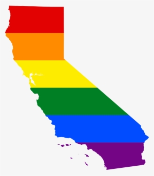 Lgbt Flag Map Of California - Free Vector Map California