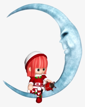 This Free Icons Png Design Of Elf Sitting On Crescent