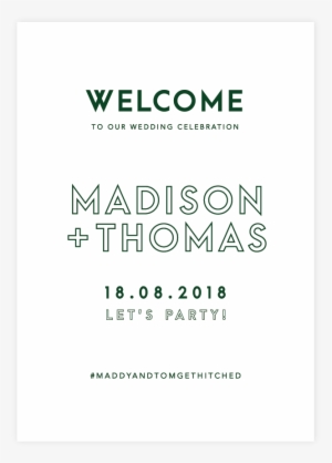 Once Wed Welcome Sign - Welcome